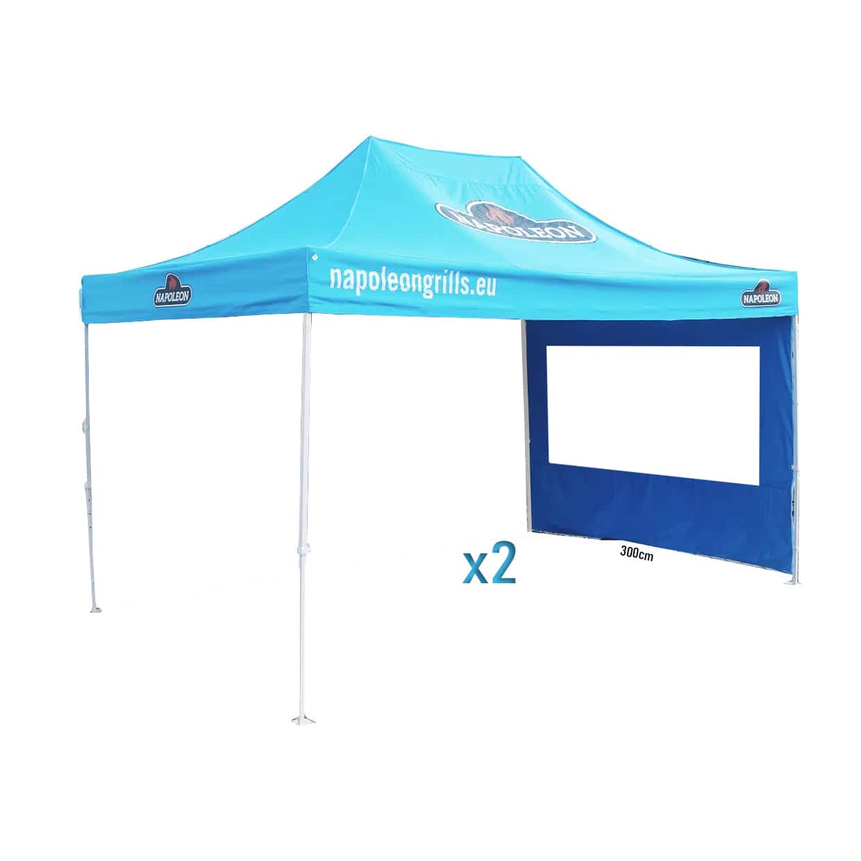 Seitenwand 3M - Blau mit Fenster (2 Stück)