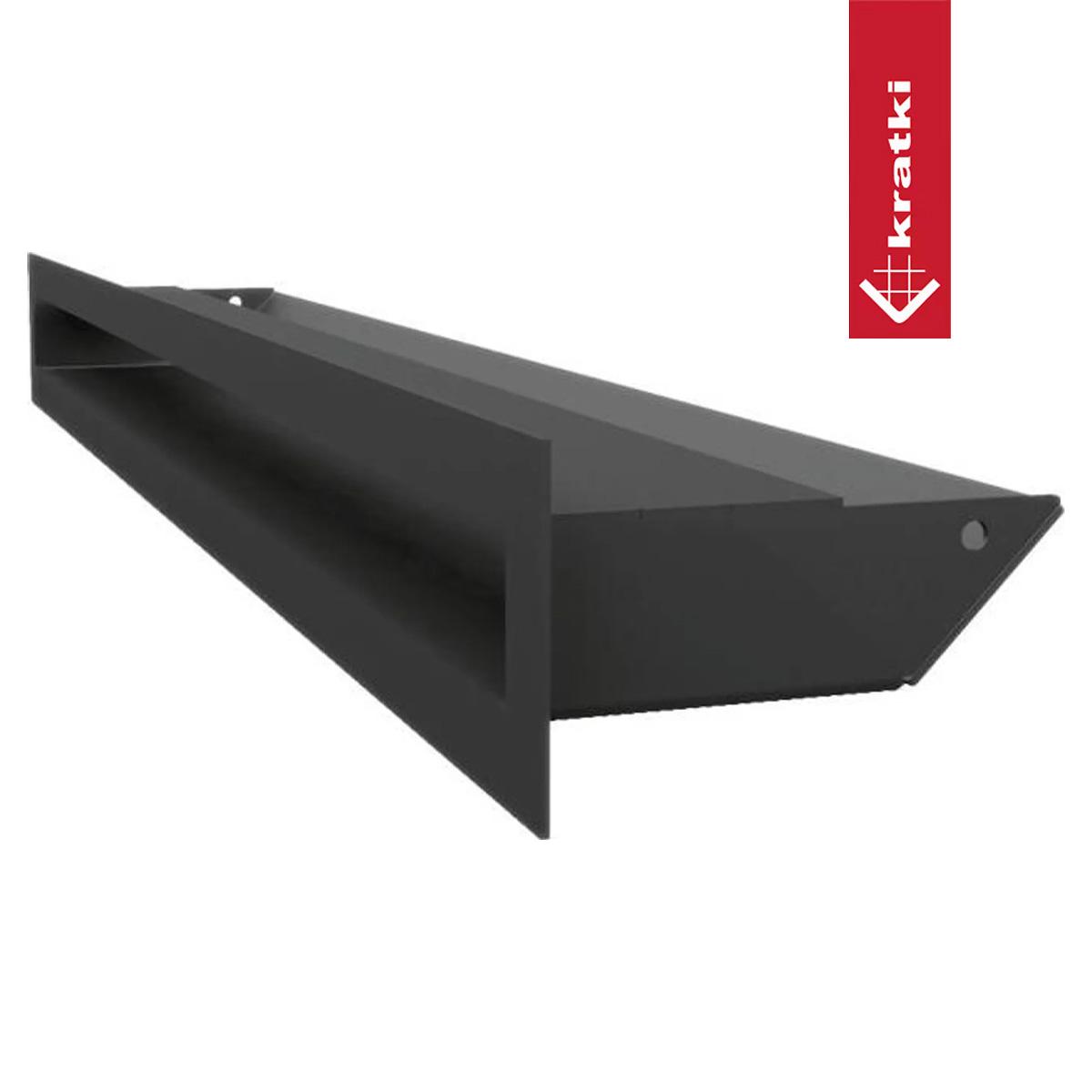 Kratki Luftleiste - Größe: 6 x 60 cm - Farbe: schwarz - Ausführung: slim (geringere Einbautiefe)