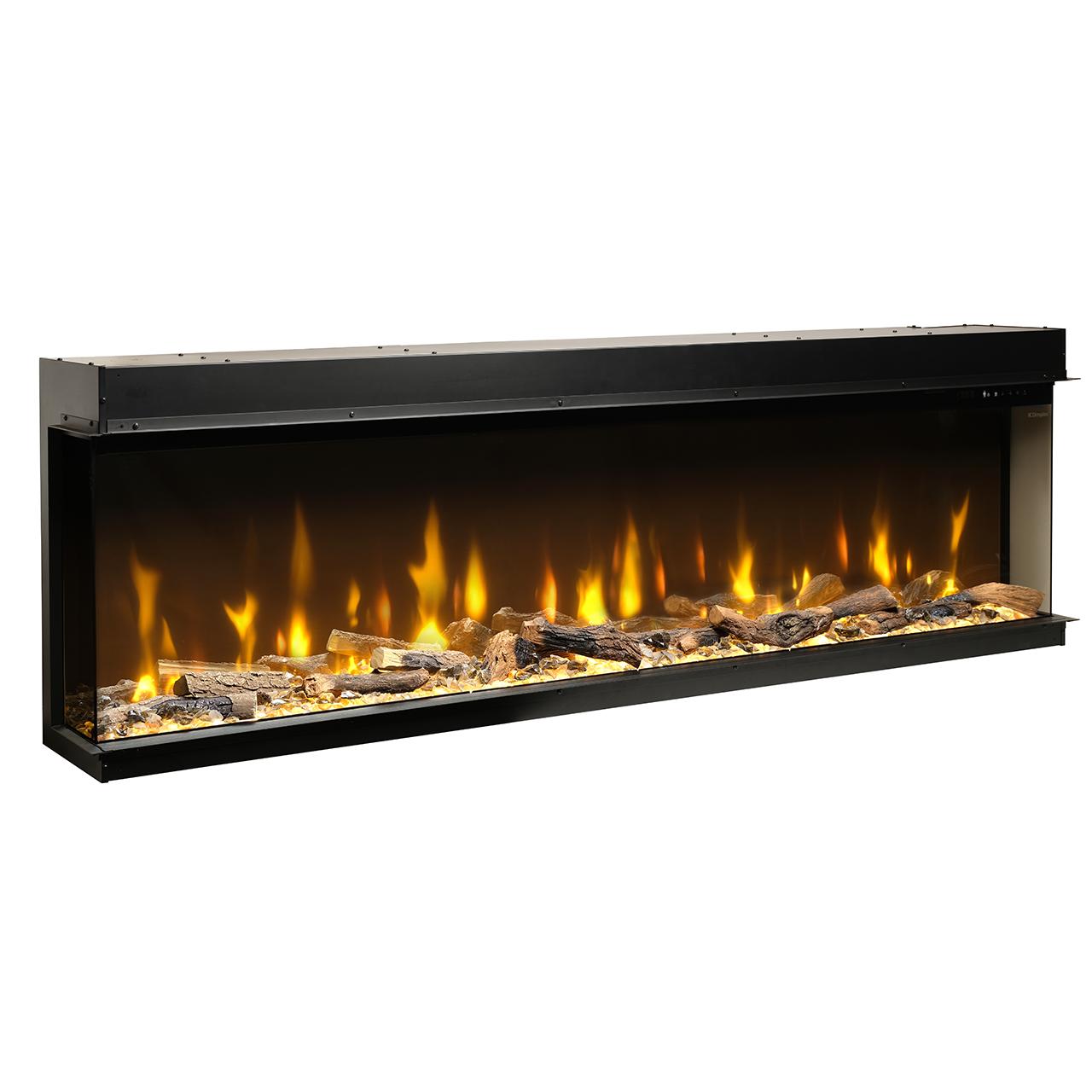 Dimplex Ignite Bold 74 Elektrokamin - Panorama-Design mit 3-seitiger Installation, App-Steuerung & Optiflame-Technologie