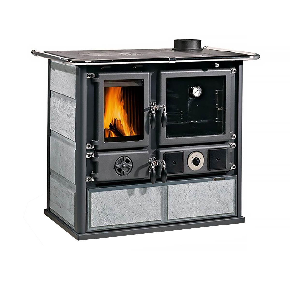Küchenofen wasserführend La Nordica TermoRosa DSA.16 mit 15 kW - Verkleidung: Naturstein