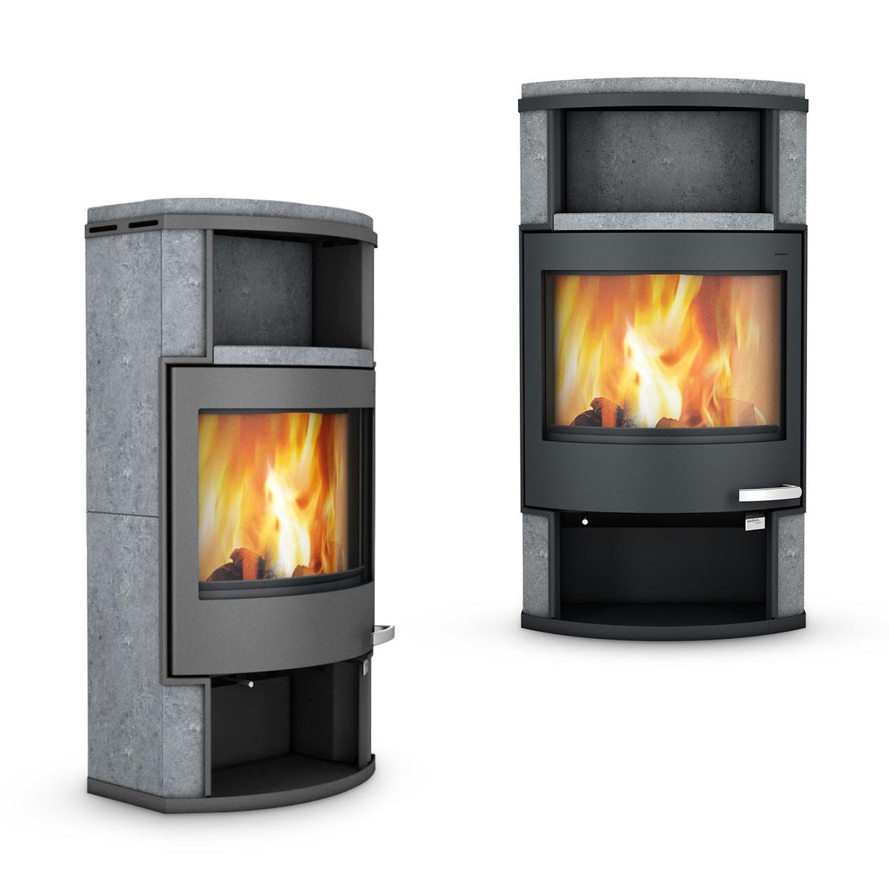 Kaminofen Skantherm Ator Speckstein 7 kW - Ausführung: Ator Speckstein Korpus Schwarz