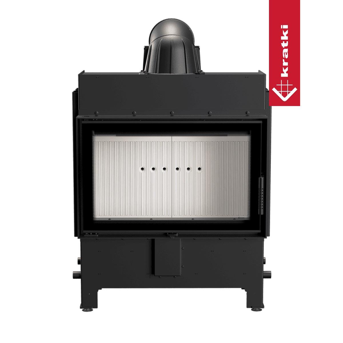 Kamineinsatz Kratki LUCY/14/SLIM/NEW mit 10 kW - Feuerraumauskleidung: weiß - Tür selbstschließend: nein
