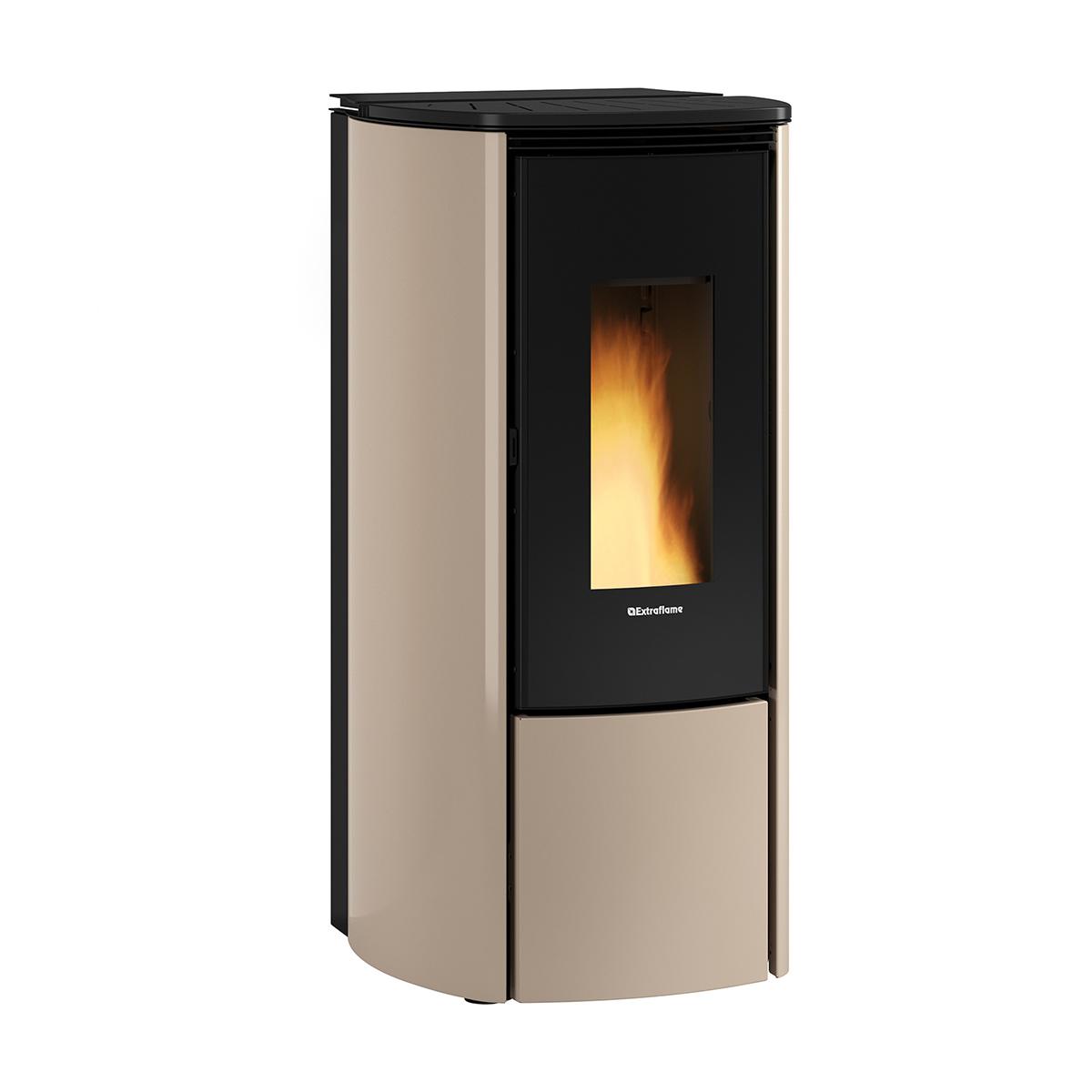 Pelletofen Extraflame Evolution Line Katia 9 5.0 Evo mit 9 kW - Verkleidung: taupe