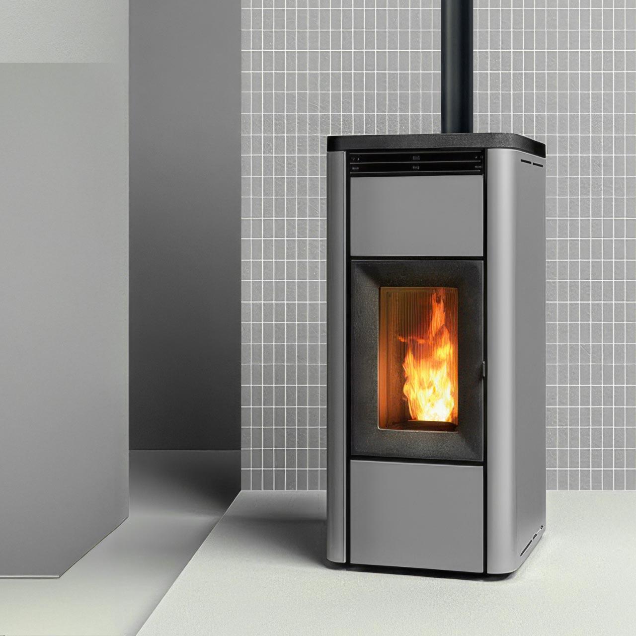 MCZ Mida Air 6 XUP S2 5S Pelletofen - Ausführung: 313 Silver metal