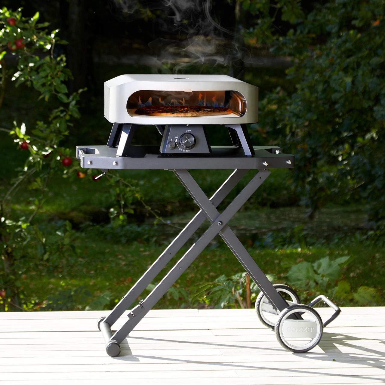 Gas Pizzaofen Cozze 17 Zoll Classic mit Thermometer und Pizzastein, inkl. Reglerset & Hitzeschild