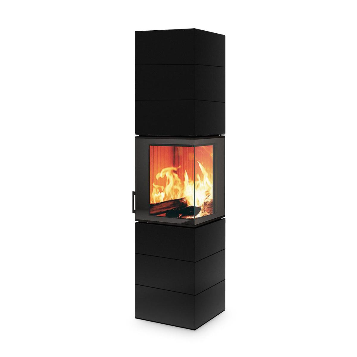 Kaminofen Neocube S20XL Black & White Sonderedition 5,4 kW inkl. Wärmespeicher - Verkleidung: Nero satin