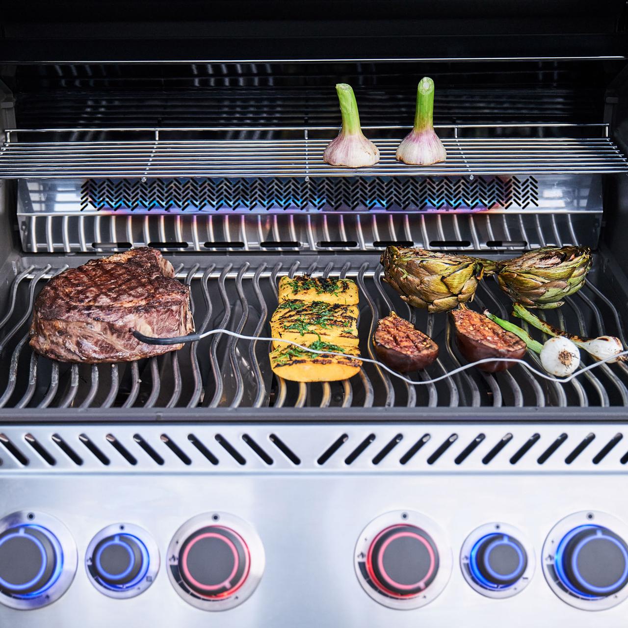Gasgrill Napoleon Prestige 500 Connected Schwarz mit SIZZLE ZONE und Edelstahl-Heckbrenner (2026) Bundle inkl. 2 Unterschränke