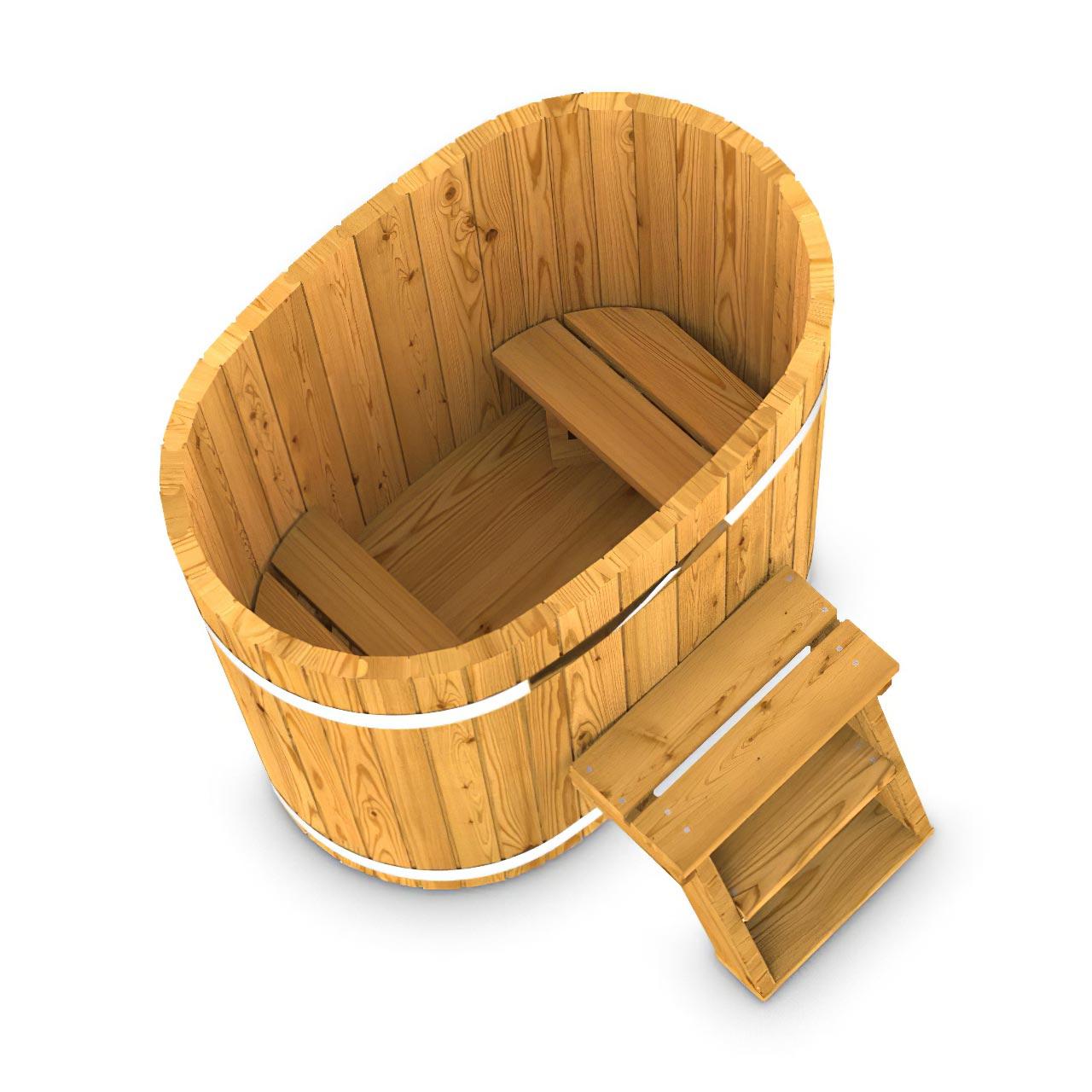 Hot Tub AA-Kaminwelt Badefass Oval ohne Ofen - Größe: 1,6x1 m - Holz: Thermoholz