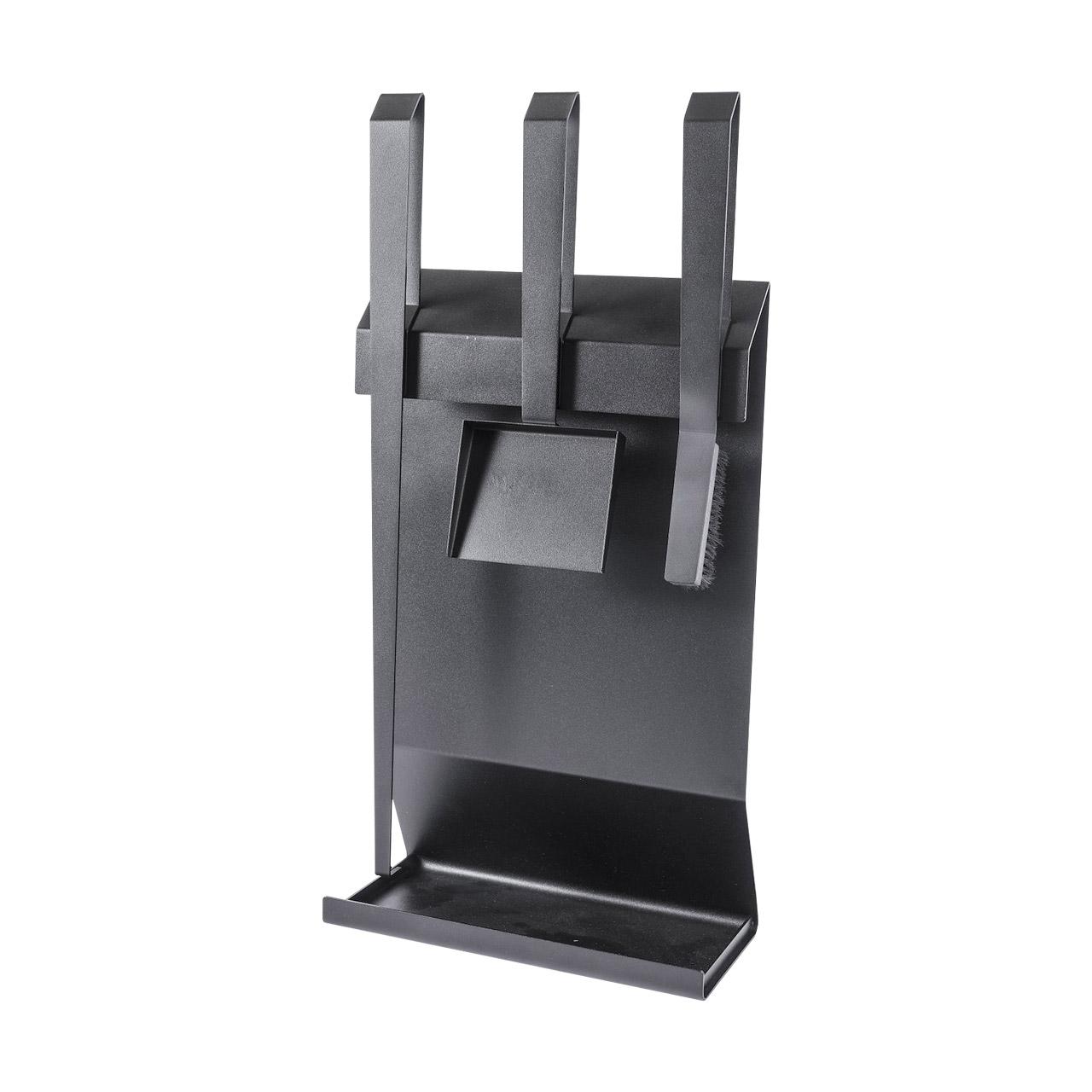 Kaminbesteck Termatech Edge Stand, 3tlg. mit Beesen, Schaufel & Schürhaken