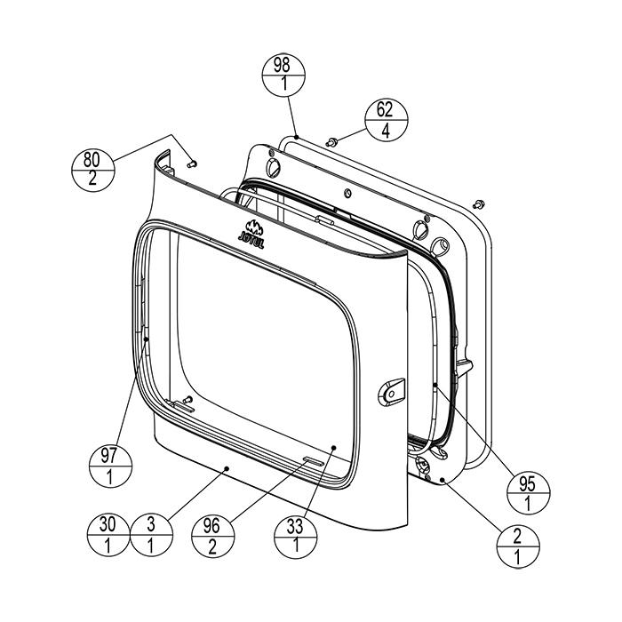 Glashalter Jotul F 305 Kaminofen (12048046)