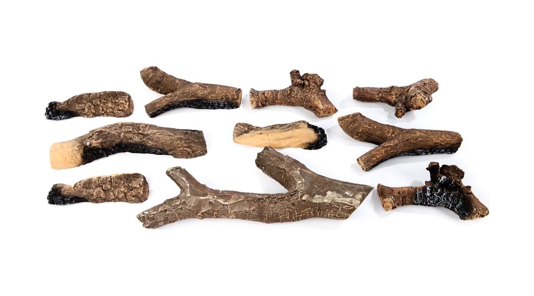 Keramische Holzscheite 10 Stk.