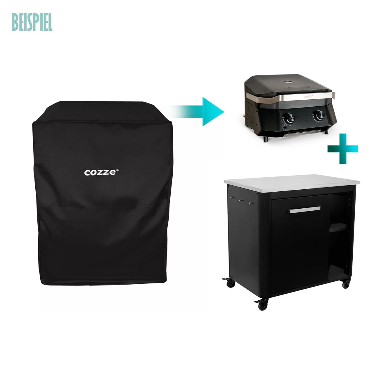 Cozze Abdeckhaube für Outdoor Schrankmodul 90 mit Ofen/Grill/Plancha, schwarz