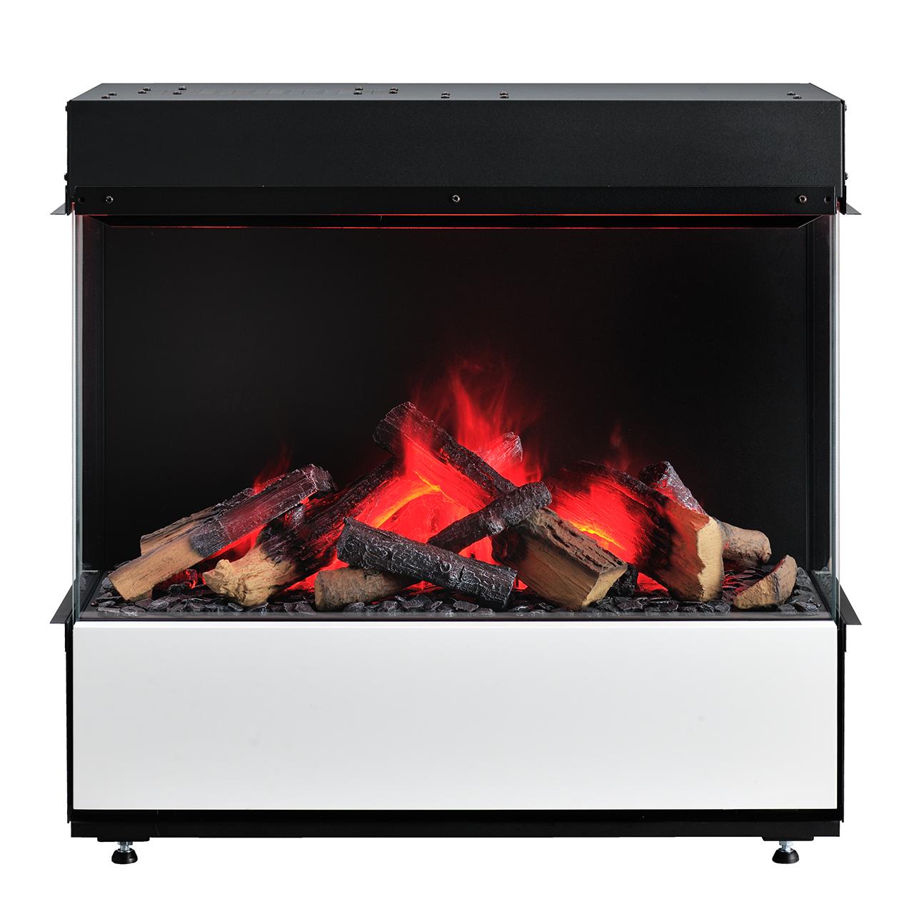 Dimplex 3 Step Multi Optimyst Elektrokamin - 3-seitiger Design Einbaukamin mit realistischem Wasserdampf-Flammenbild & App-Steuerung