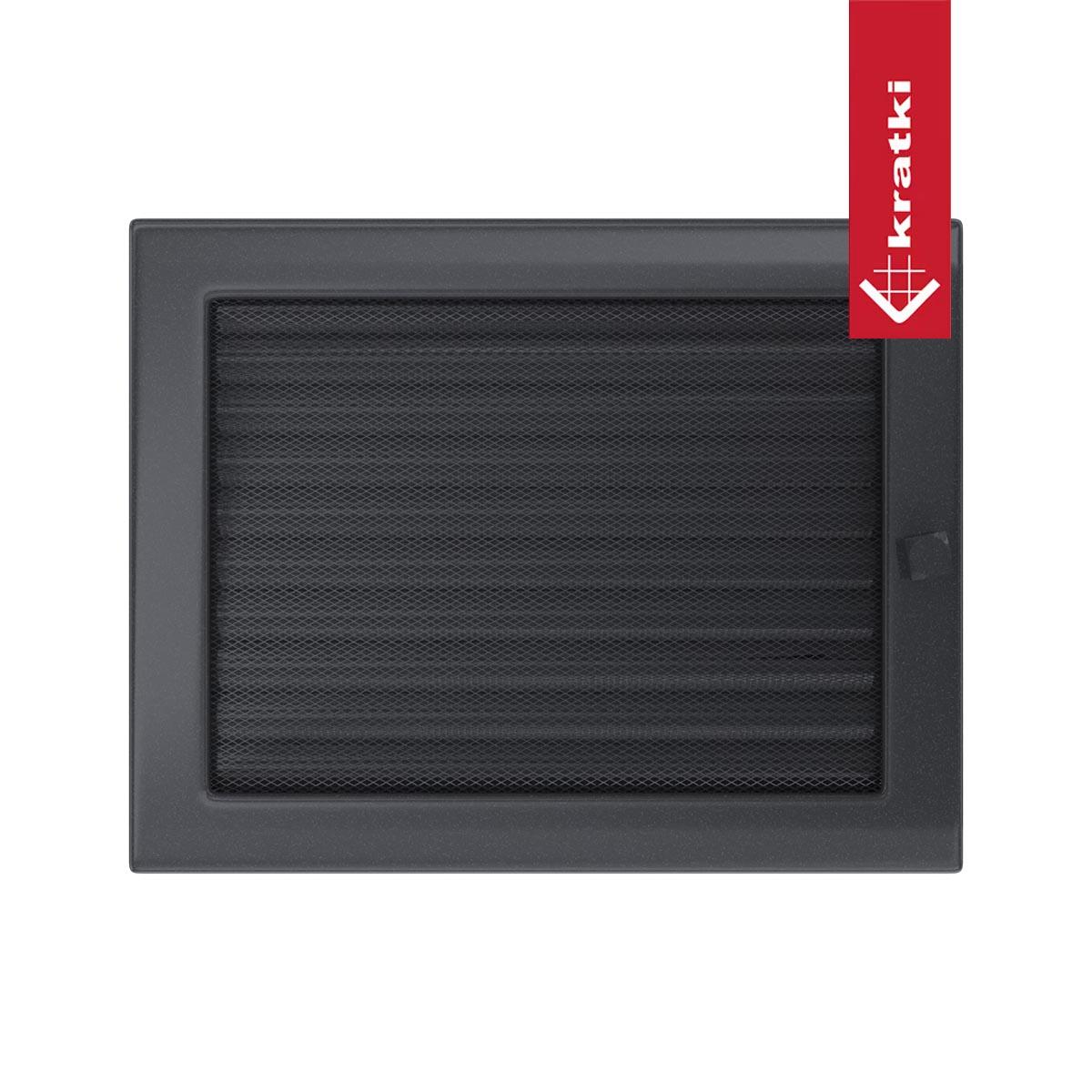 Kratki Warmluftgitter rechteckig - Größe: 22 x 30 cm - Farbe: graphit
