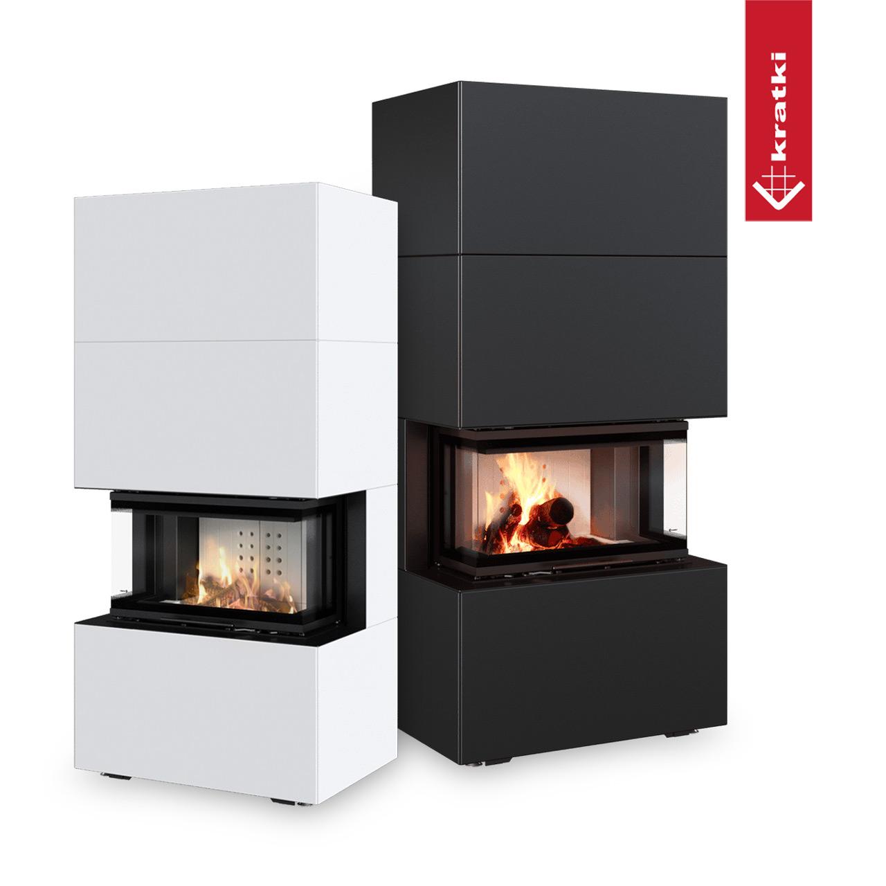 Kaminbausatz Kratki NBC/EASY BOX 7 kW - Ausführung: Weiß