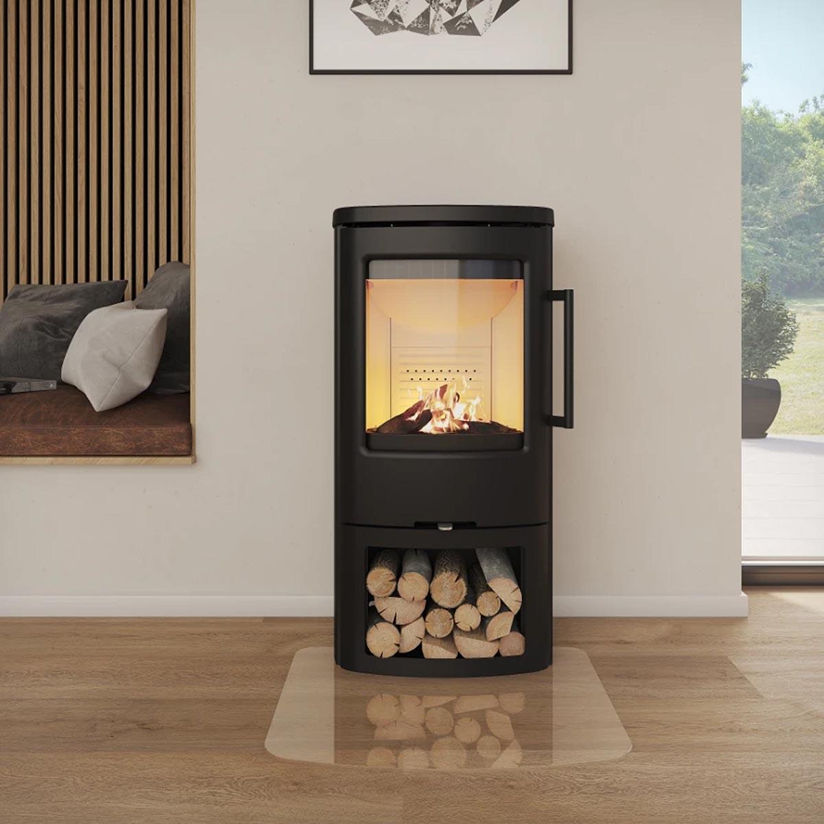 Kaminofen Termatech TT44 4,8 kW - Ausführung: T44, Stahl schwarz, OHNE Seitenglas