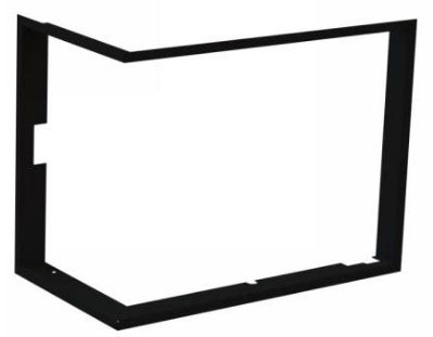 4-seitiger Einbaurahmen schwarz 60 mm (mit Winkel)