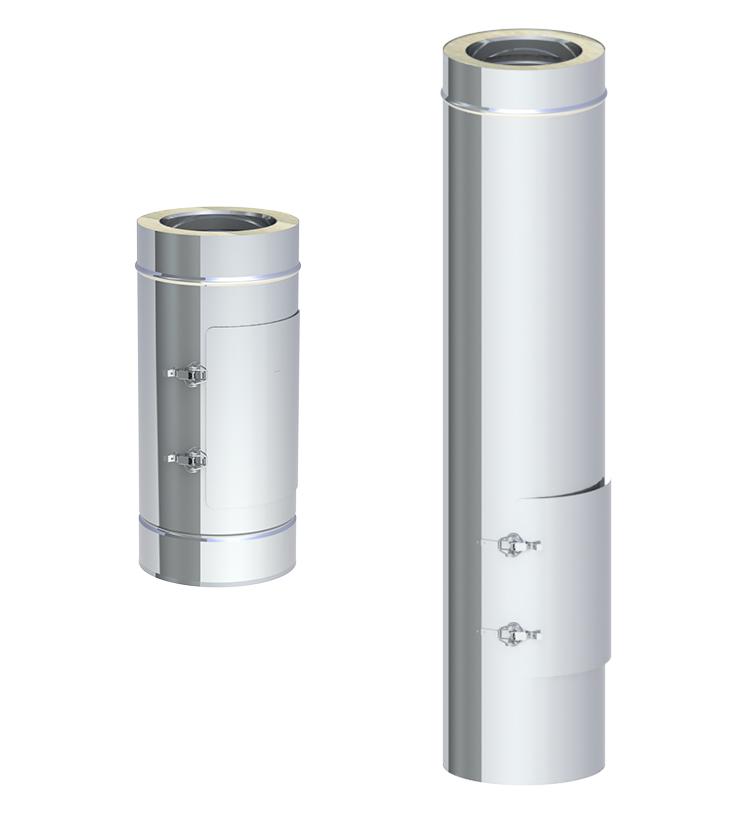Jeremias DW-FU Revisionselement Design Plus mit Kugelfang - Ausführung: mit Rußtopf (DW1325) - für Schornstein-Innendurchmesser: 130mm