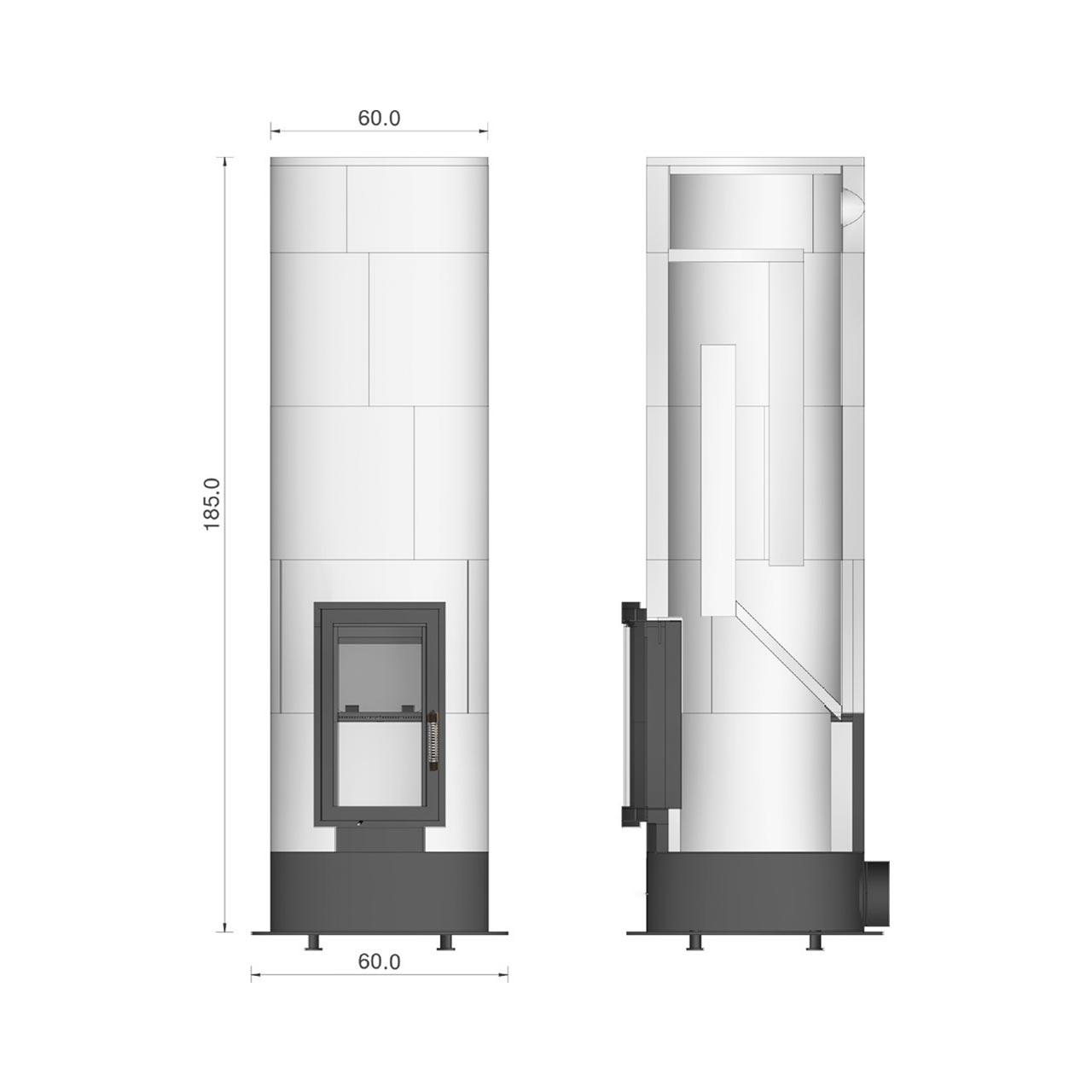 Grundofen Brula Rondo Maxi Bausatz 1,9 kW/h, Kleinspeicherofen