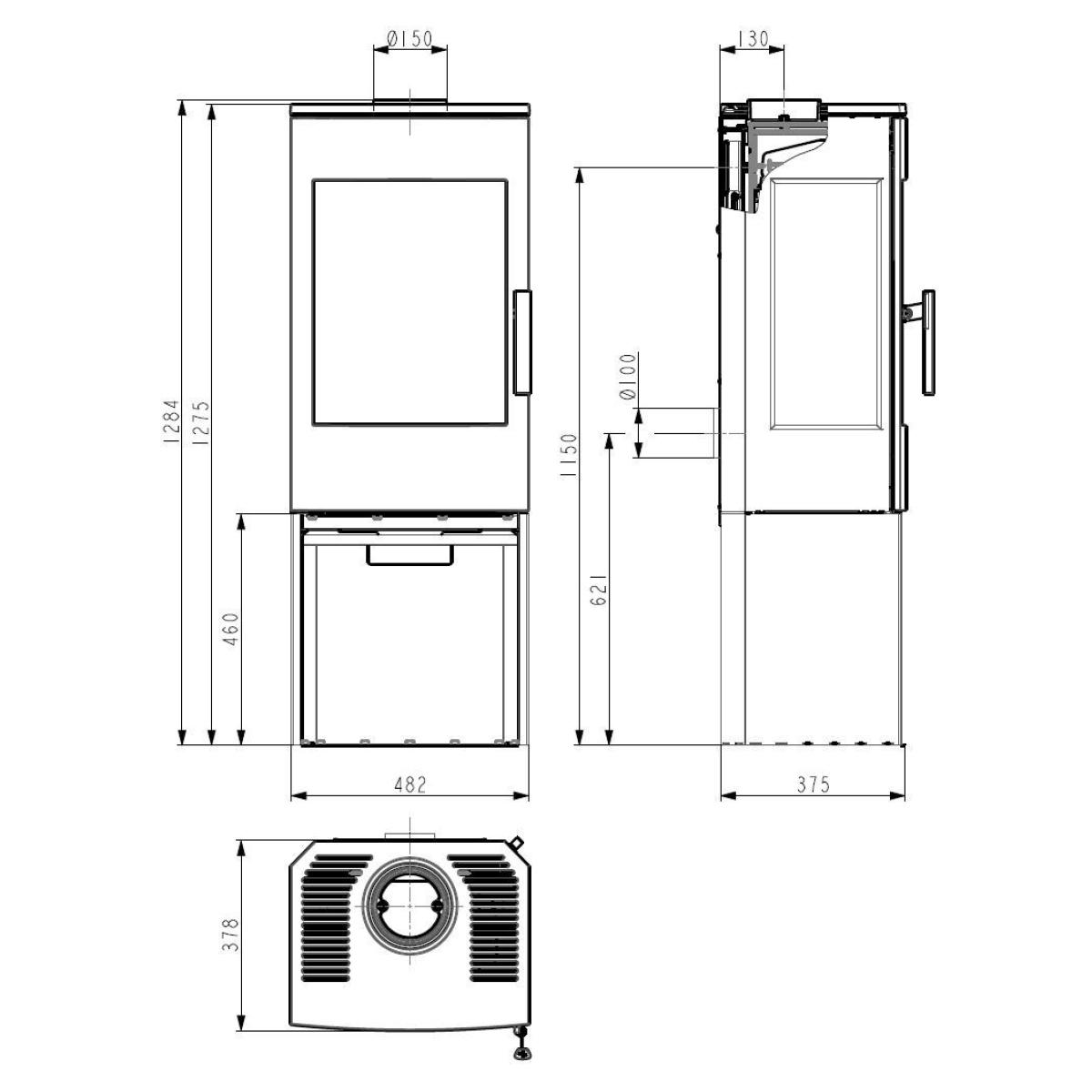 Kaminofen Haas und Sohn Wien.L easy III mit 7,3 kW