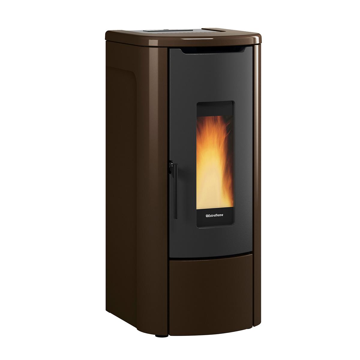 Pelletofen wasserführend Extraflame Prestige Line Rosanna Idro mit 14,2 kW - Verkleidung: bronze