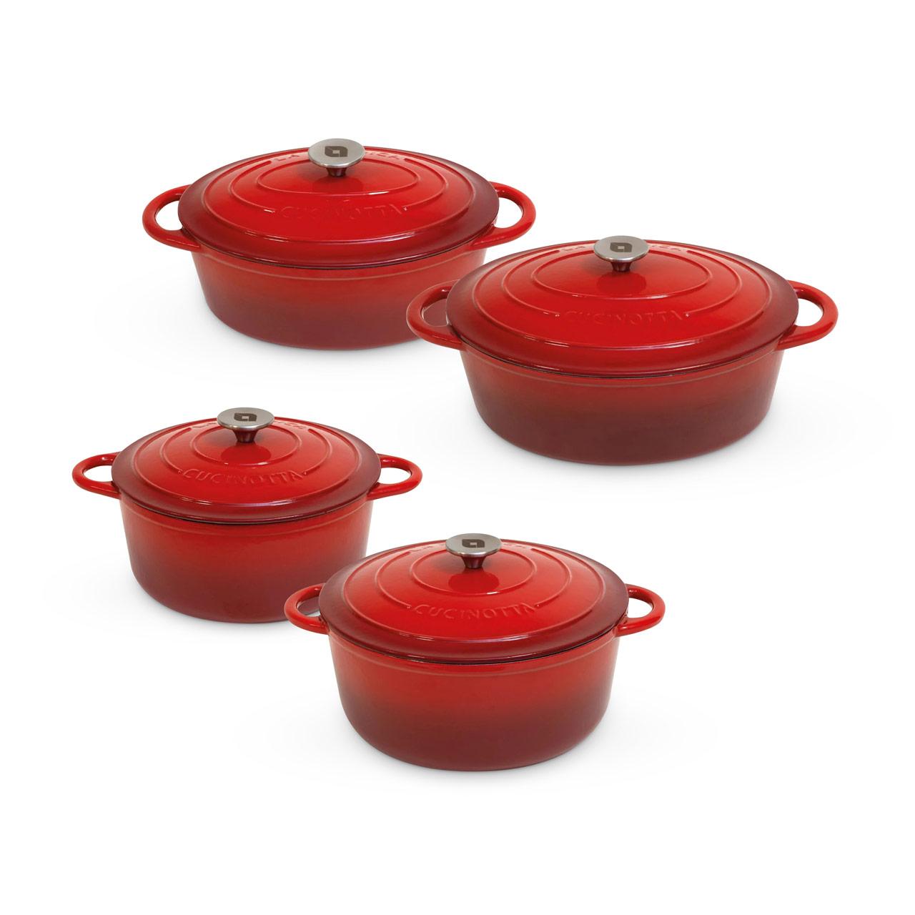 Grillzubehör La Nordica Le Cucinotte Grill- & Kochgeschirr aus emailliertem Gusseisen - Ausführung: Oval Ø 33 cm, 6 Liter