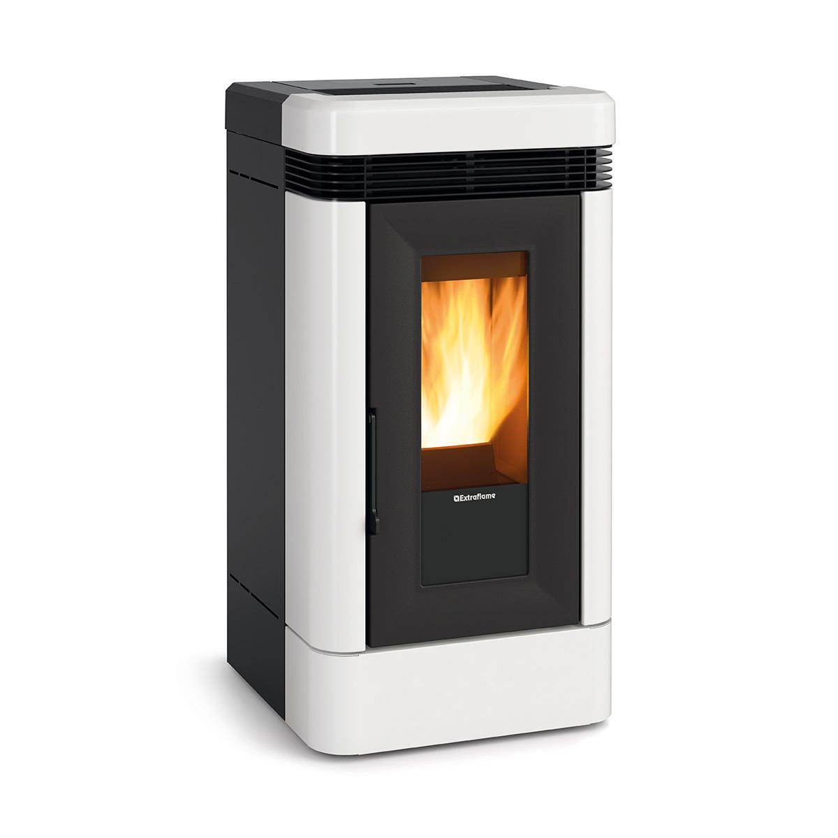 Pelletofen Extraflame Lucia.16 mit 12 kW - Verkleidung: weiß