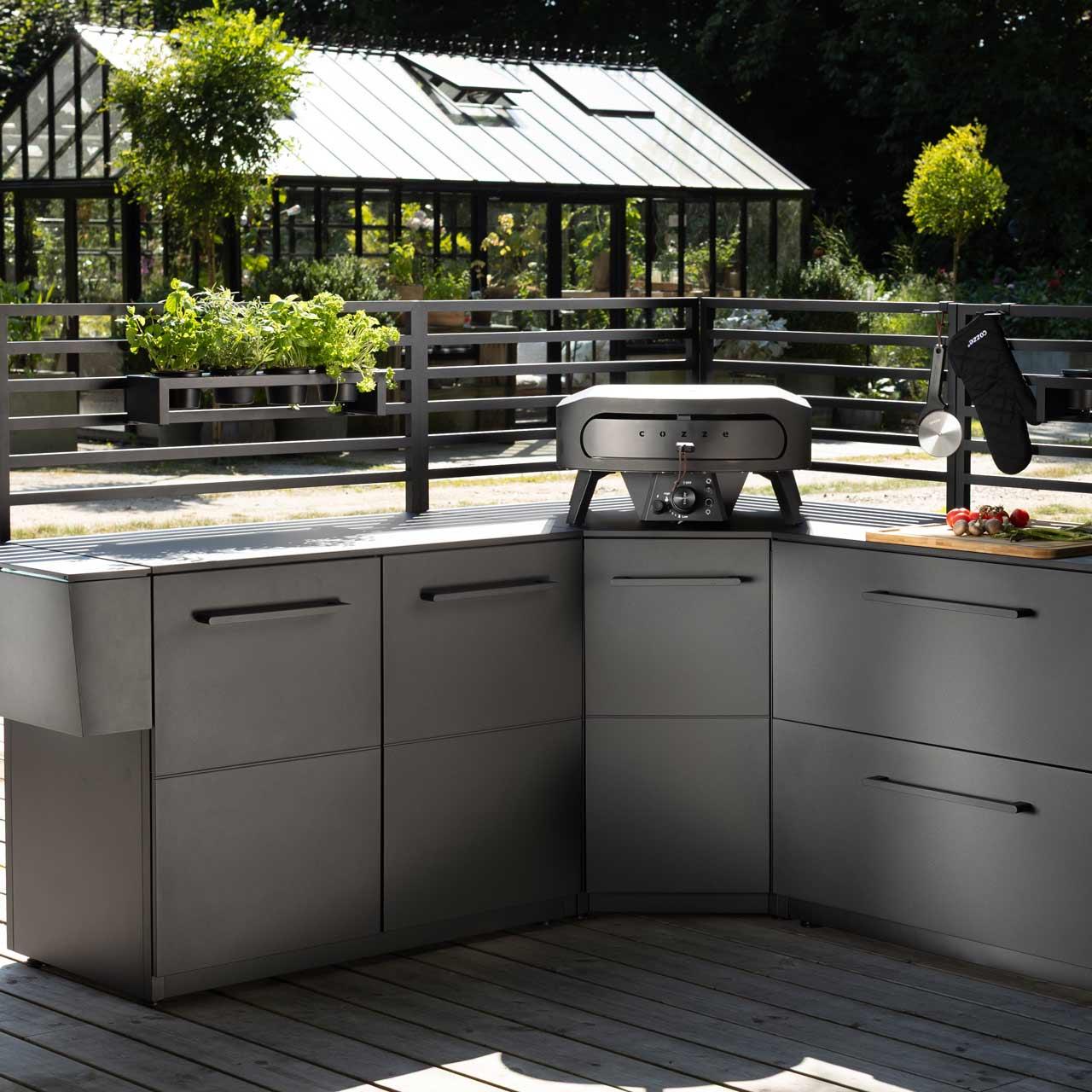 Outdoorküche Cozze Elements Rückwandgitter für Eckmodul