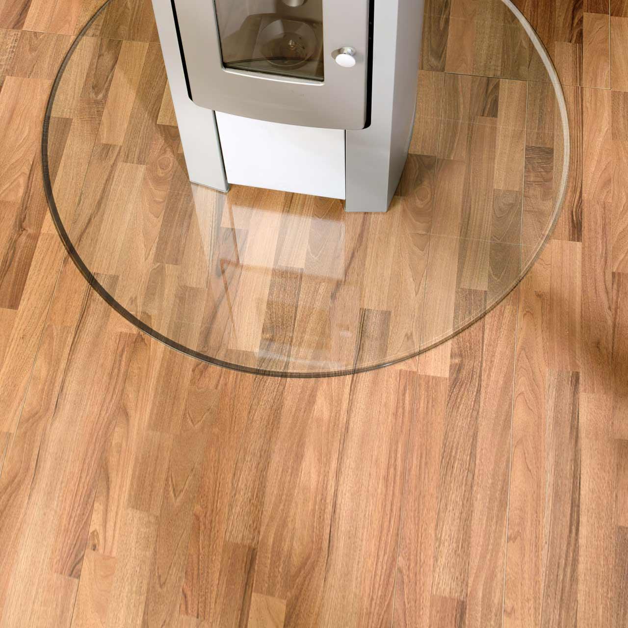 Glasplatte Kamin AA Kaminwelt, Stärke 6 mm, versch. Formen - Ausführung: Rund, B100/H100 cm, 6 mm