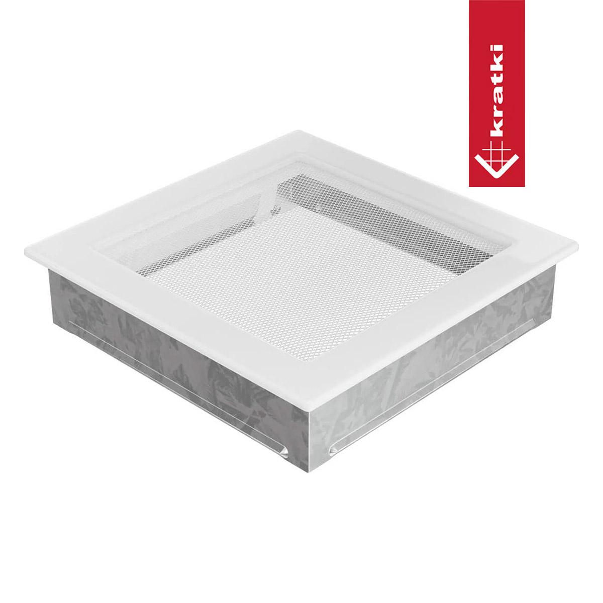 Kratki Kaltluftgitter rechteckig - Größe: 22 x 22 cm - Farbe: Weiß