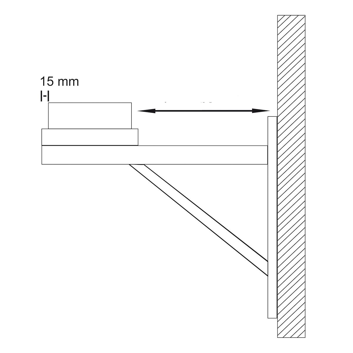 Jeremias DW-BLACK Wandstütze inkl. Querträger - Ausführung: Typ II, Länge = 500mm