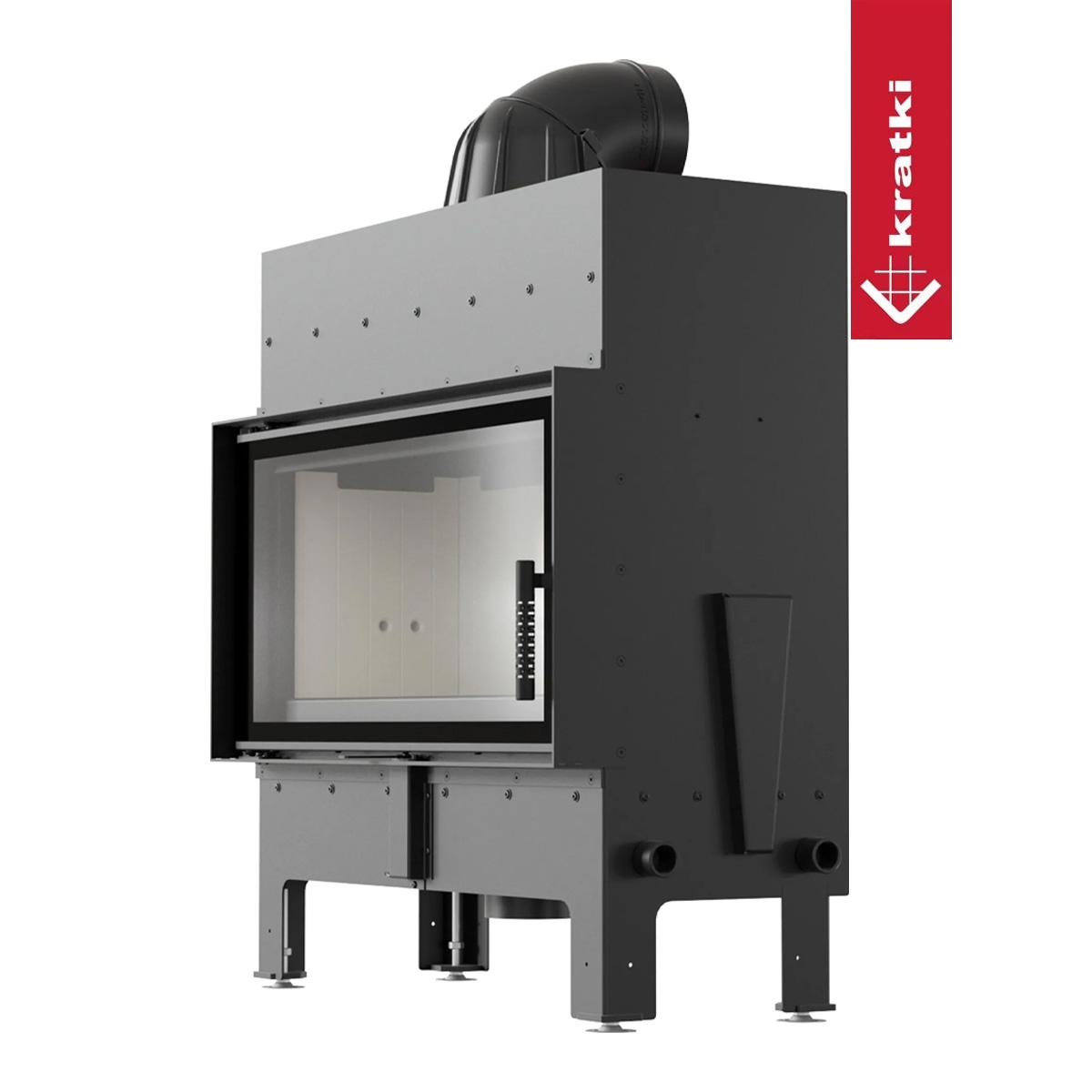 Kamineinsatz Kratki Floki L 12 kW - Feuerraumauskleidung: weiß - Tür selbstschließend: nein