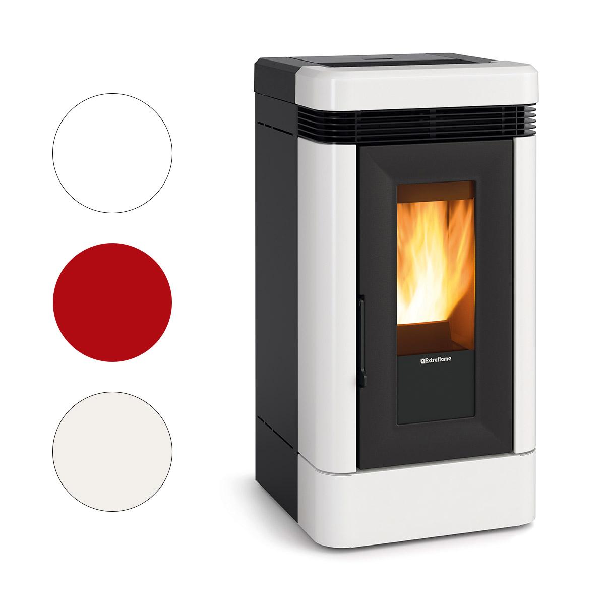 Pelletofen Extraflame Lucia Plus.16 mit 12 kW - Verkleidung: taupe