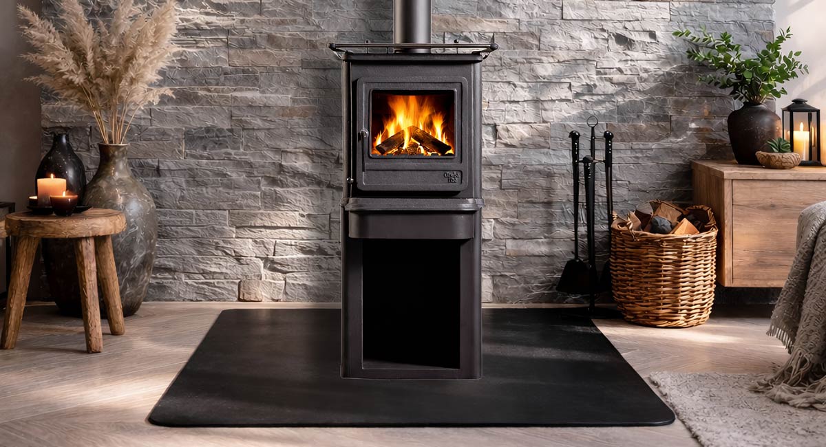 Montagebeispiel Kaminofen Globe Fire Ceres Montagebeispiel
