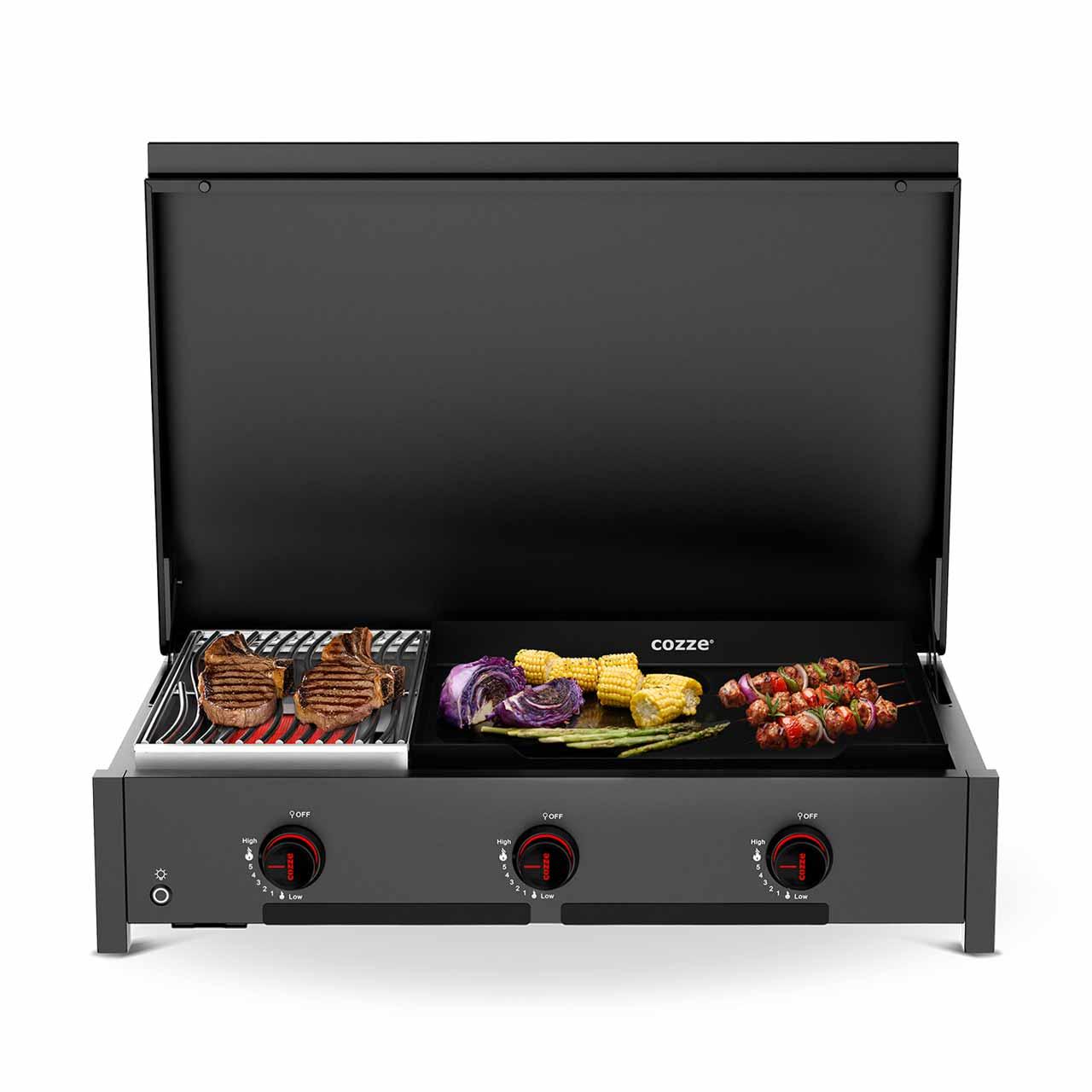 Plancha Grill Cozze Combo 900 mit Infrarot Steakstation