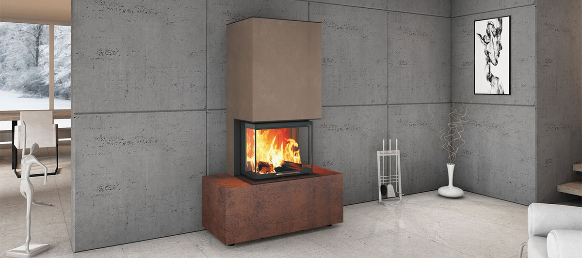 Kaminbausatz Neocube P11 Barro Montagebeispiel