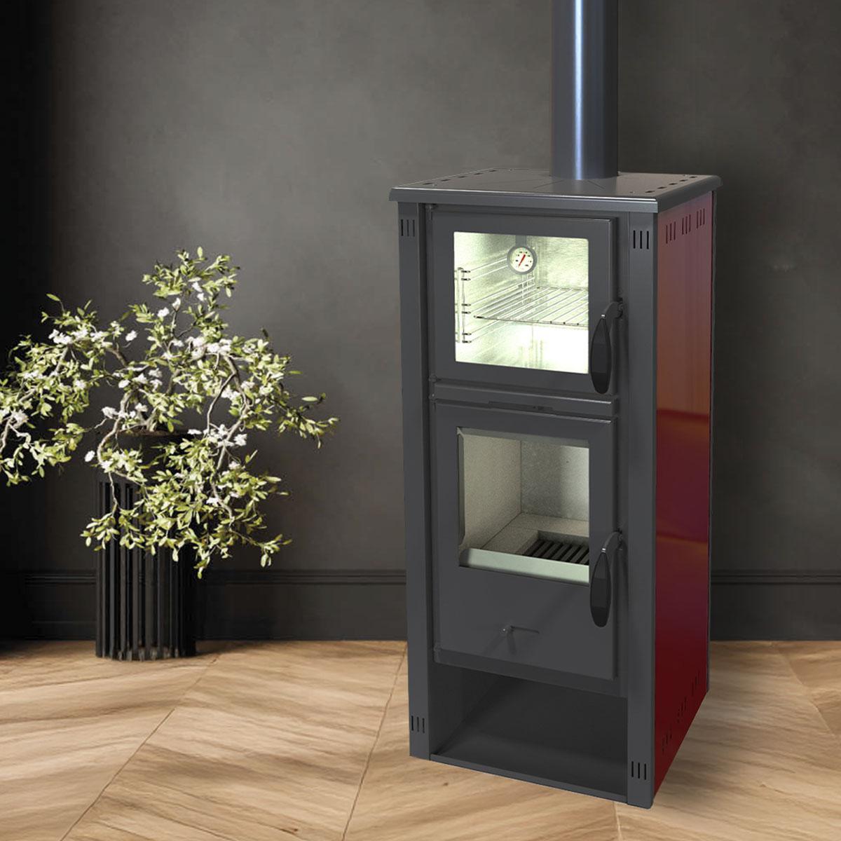 Kaminofen Bella Thalia Pella SG 5,4 kW - Korpus: Schwarz / Bordeaux