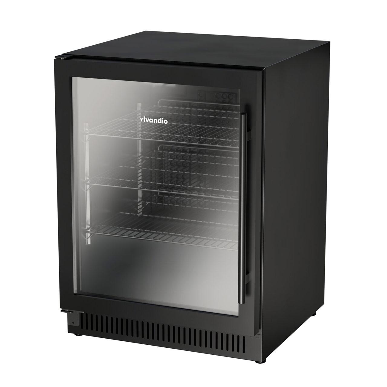 Outdoorküche vivandio / Outdoor Kühlschrank FS-150, schwarz - Türöffnung: Anschlag links | Griff rechts