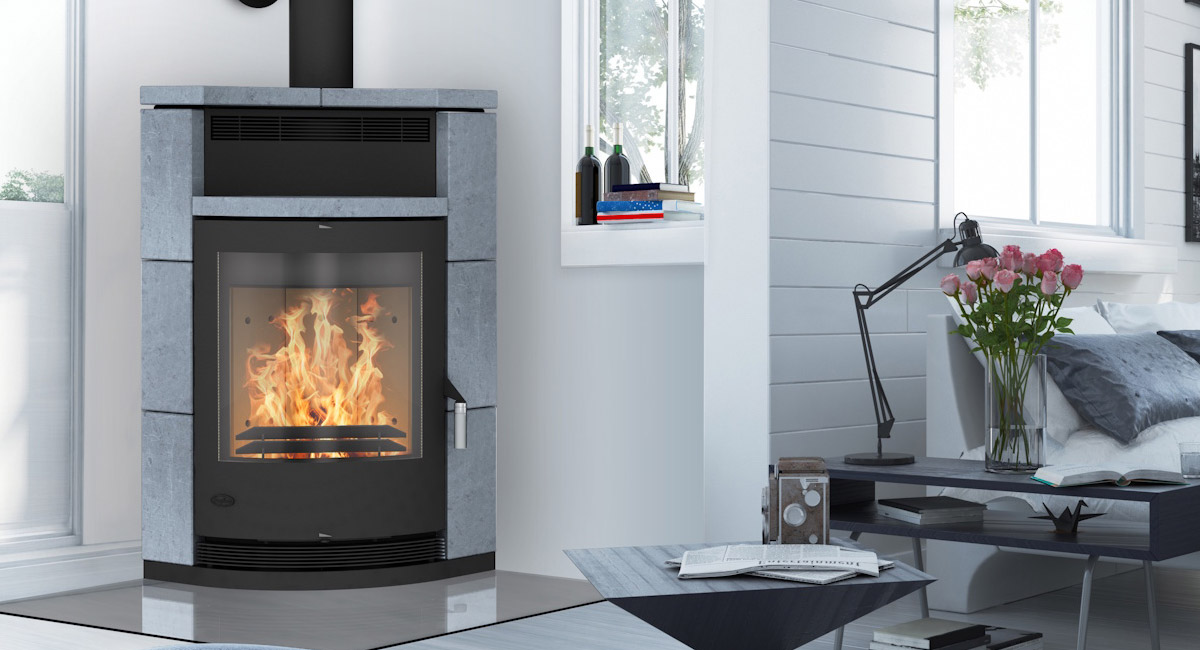 Montagebeispiel Fireplace Lyon Speckstein Montagebeispiel
