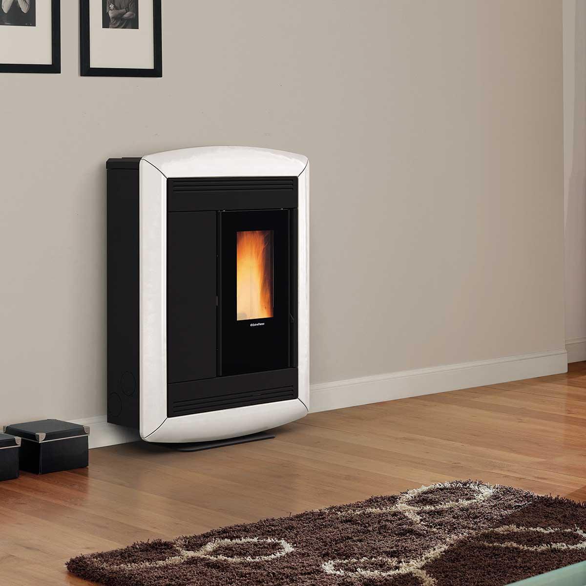 Pelletofen Extraflame Souvenir Plus Lux 5.0 mit 10 kW - Verkleidung: taupe