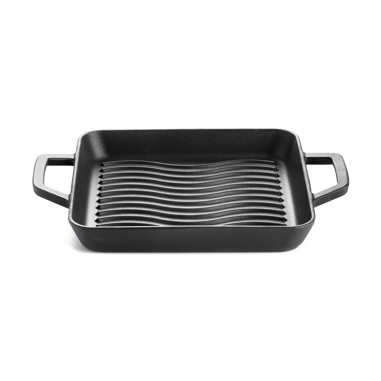 Grillzubehör Napoleon emaillierte gusseiserne SIZZLE ZONE Grillpfanne, quadratisch 25x25 cm