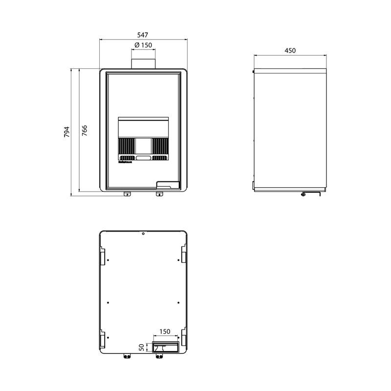Kaminofen HS Flamingo Deluxe Malia 9 kW