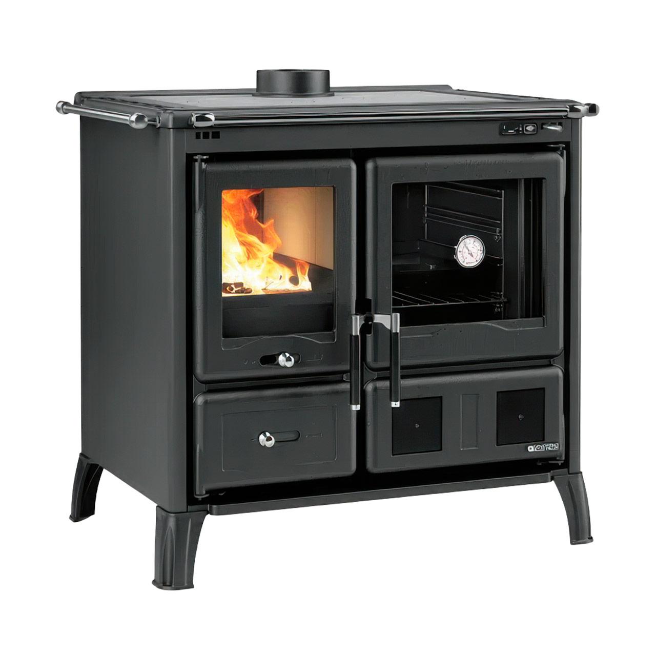 Küchenofen La Nordica Prestige Line Gardenia.16 9,5 kW - Ausführung: Stahl Anthrazit Schwarz