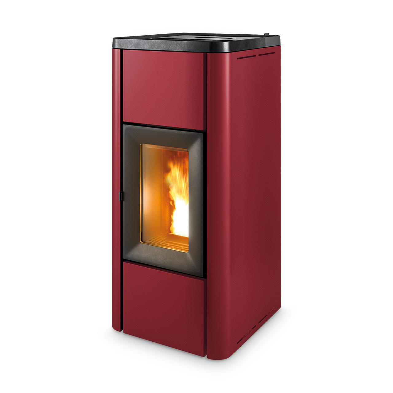 Pelletofen MCZ Mida Air 8 R 5S 8,3 kW - Ausführung: 304 Bordeaux metal