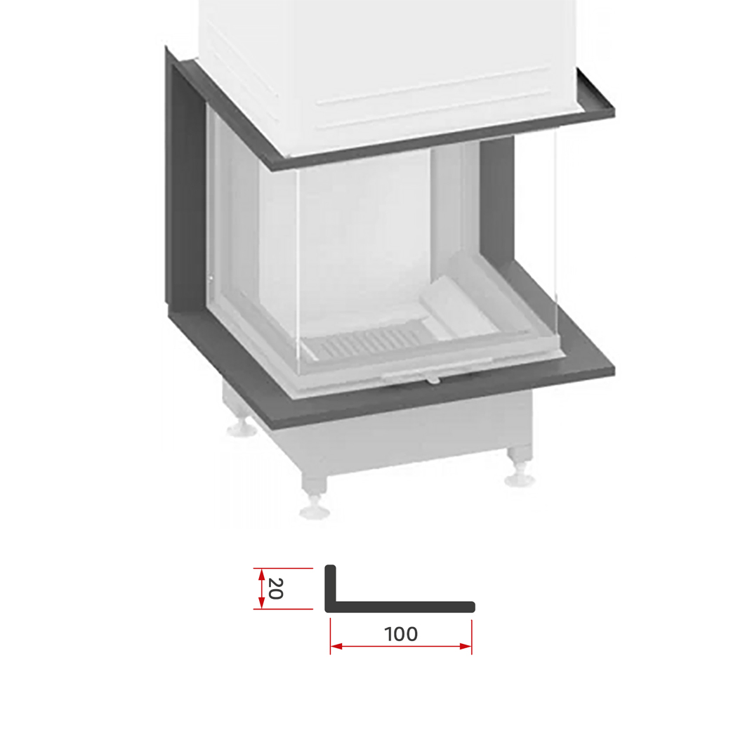 BR 8-seitig 20x100x2 mm, abnehmbar (Art. 7054034)