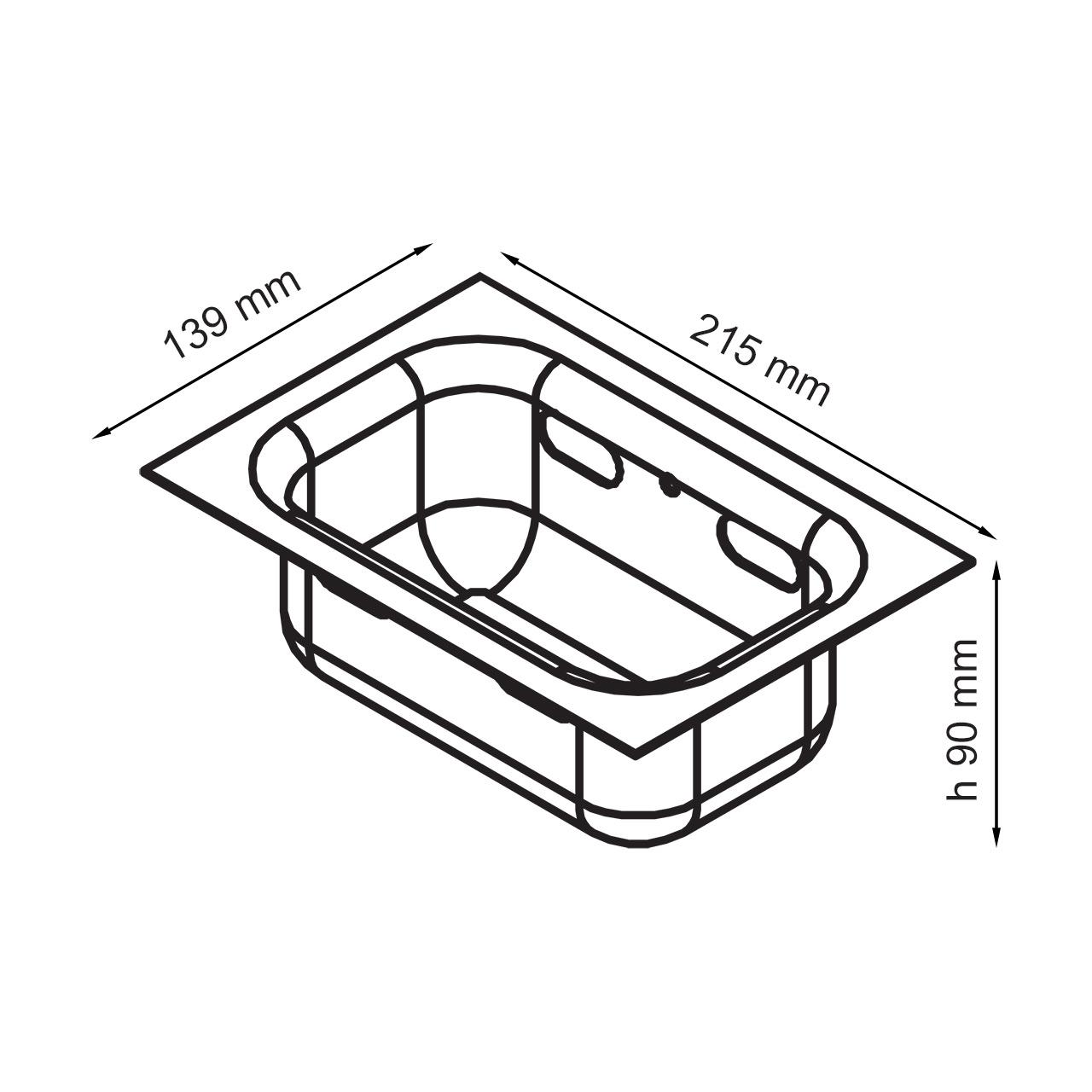 Aschetopf Spartherm, Aschekasten in verschiedenen Größen - Ausführung: 215x139 mm