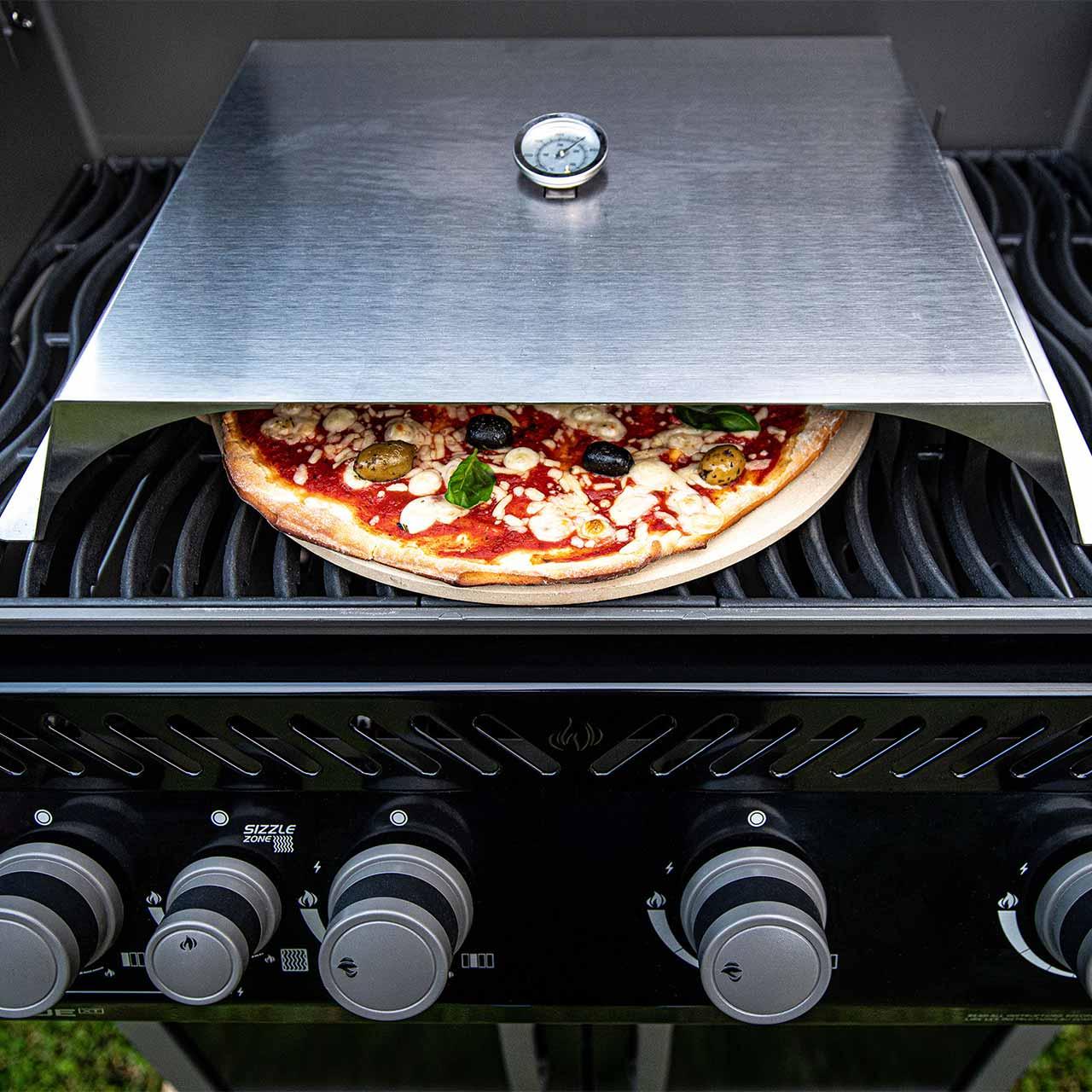 Napoleon Pizzaaufsatz/Ofen für Gasgrill aus Edelstahl