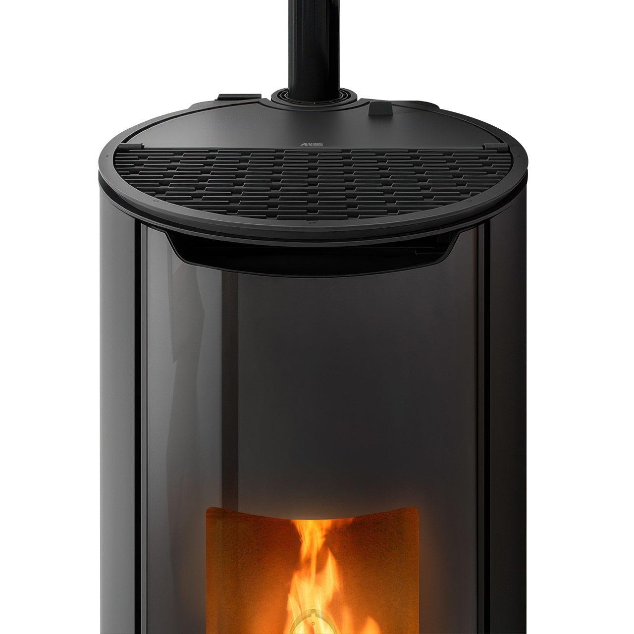 Pelletofen MCZ Mini Air 6 UPXUP 6,3 kW - Ausführung: 303 Black metal