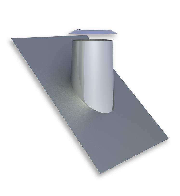 Jeremias DW Dachdurchführung mit Bleirand und Wetterkragen - Dachneigung: 36-45° - für Schornstein-Innendurchmesser: 80mm