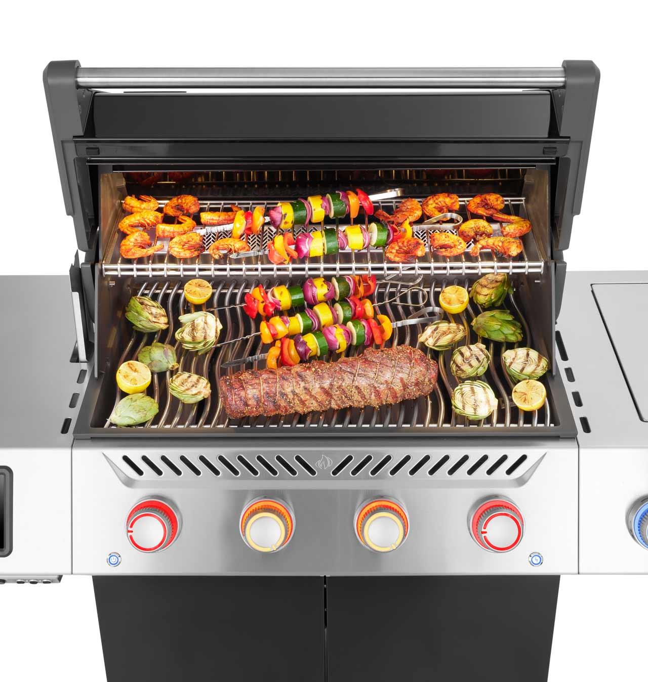 Gasgrill Napoleon Prestige PRO 500 Connected Schwarz, inkl. Drehspieß (2026)